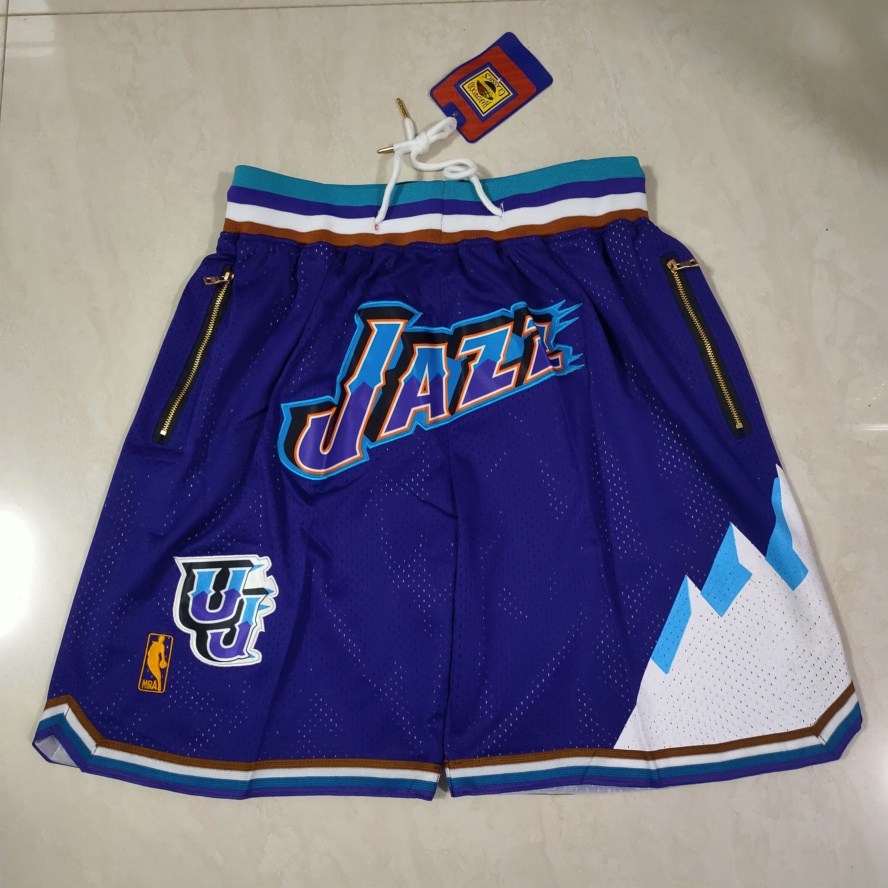 Cheap Men NBA 2021 Utah Jazz Purple Shorts